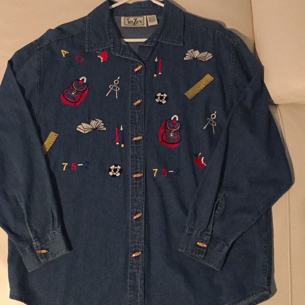 Long sleeve jean shirt
